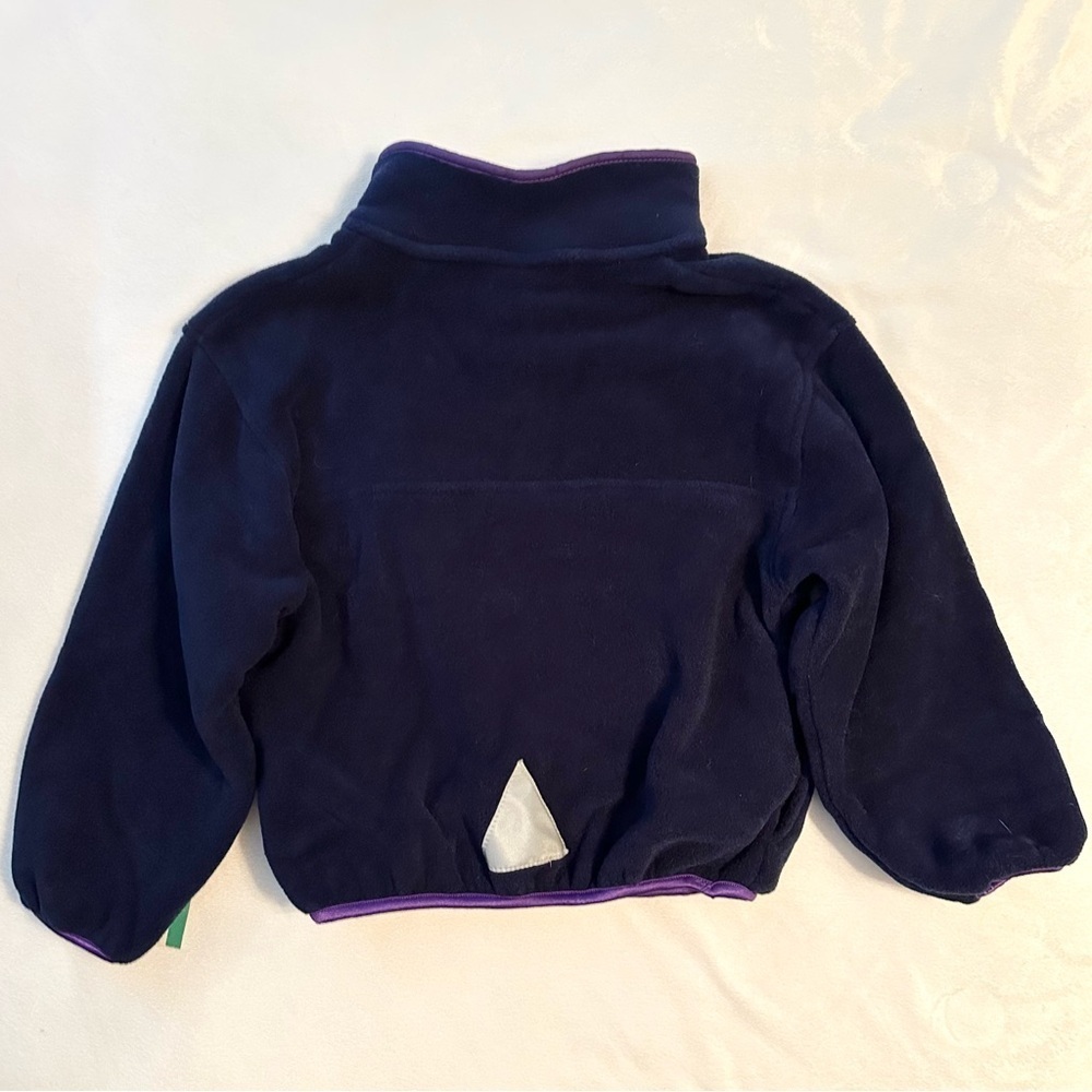 Vintage 1994 LL Bean NWT Kids Polartec Fleece Jacket S Girls Navy Blue Purple - Picture 3 of 10